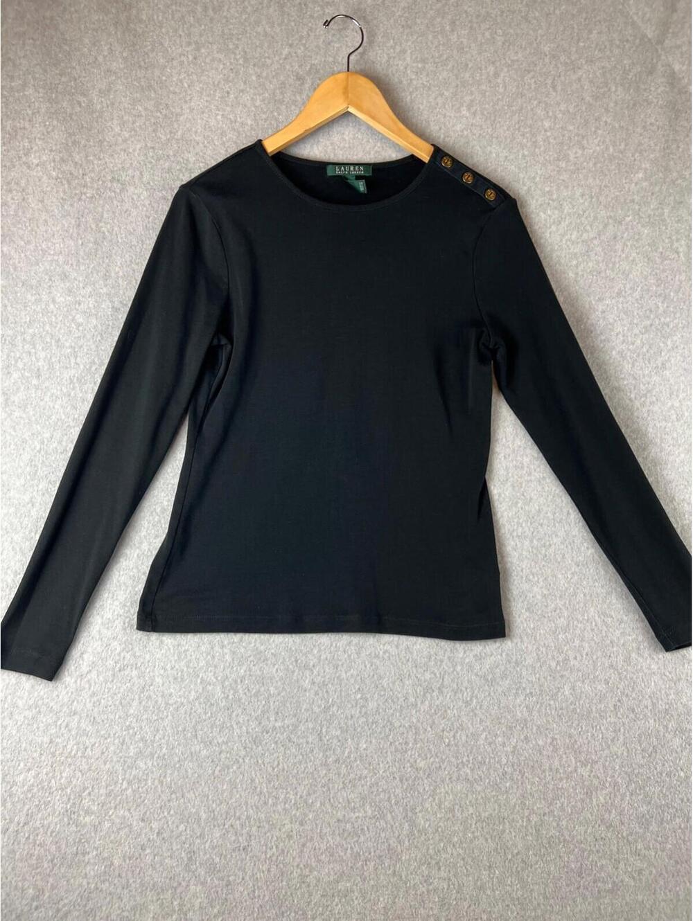 Lauren Ralph Lauren Pullover Shirt Womens L Casual Cotton Minimalist